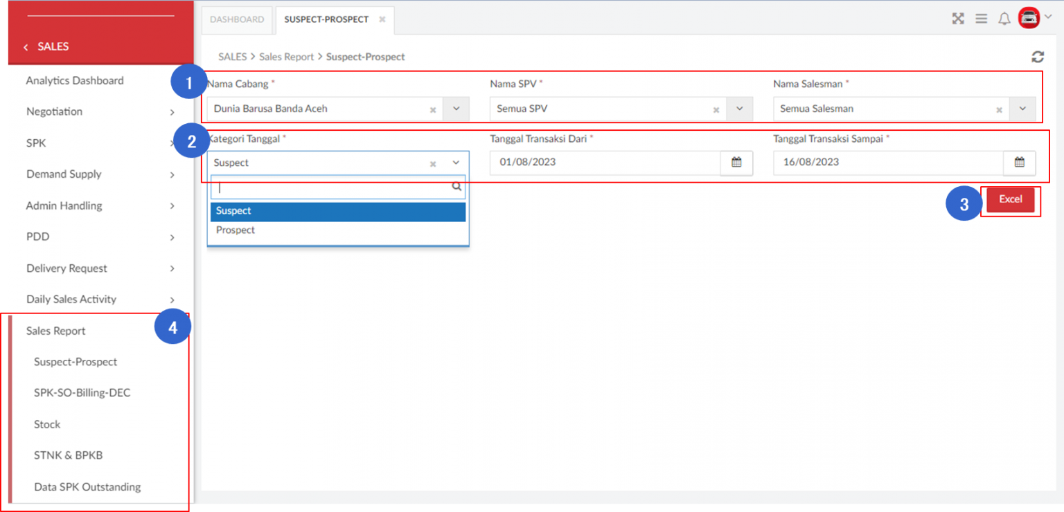 Suspect to Prospect by Kepala Cabang – User Manual TAM Dealer ...